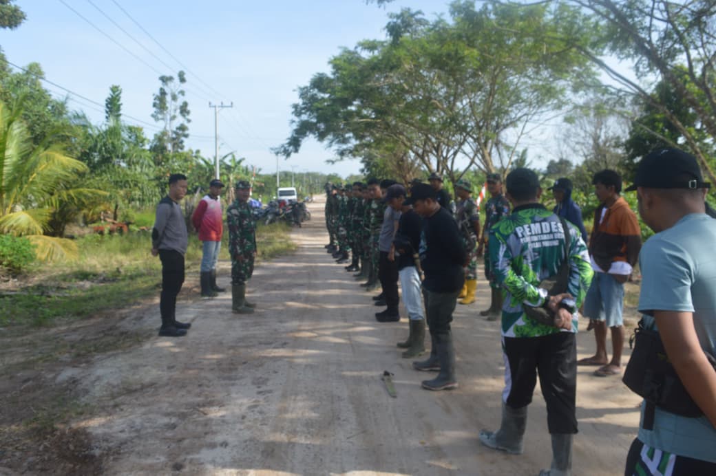 Disiplin Jadi Kunci, Satgas TMMD Ke-128 Kodim 1014/Pbn Awali Hari dengan Apel Pagi