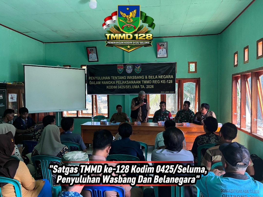 Perkuat Nasionalisme, Satgas TMMD Ke-128 Kodim 0425/Seluma Gelar Penyuluhan Wasbang dan Bela Negara