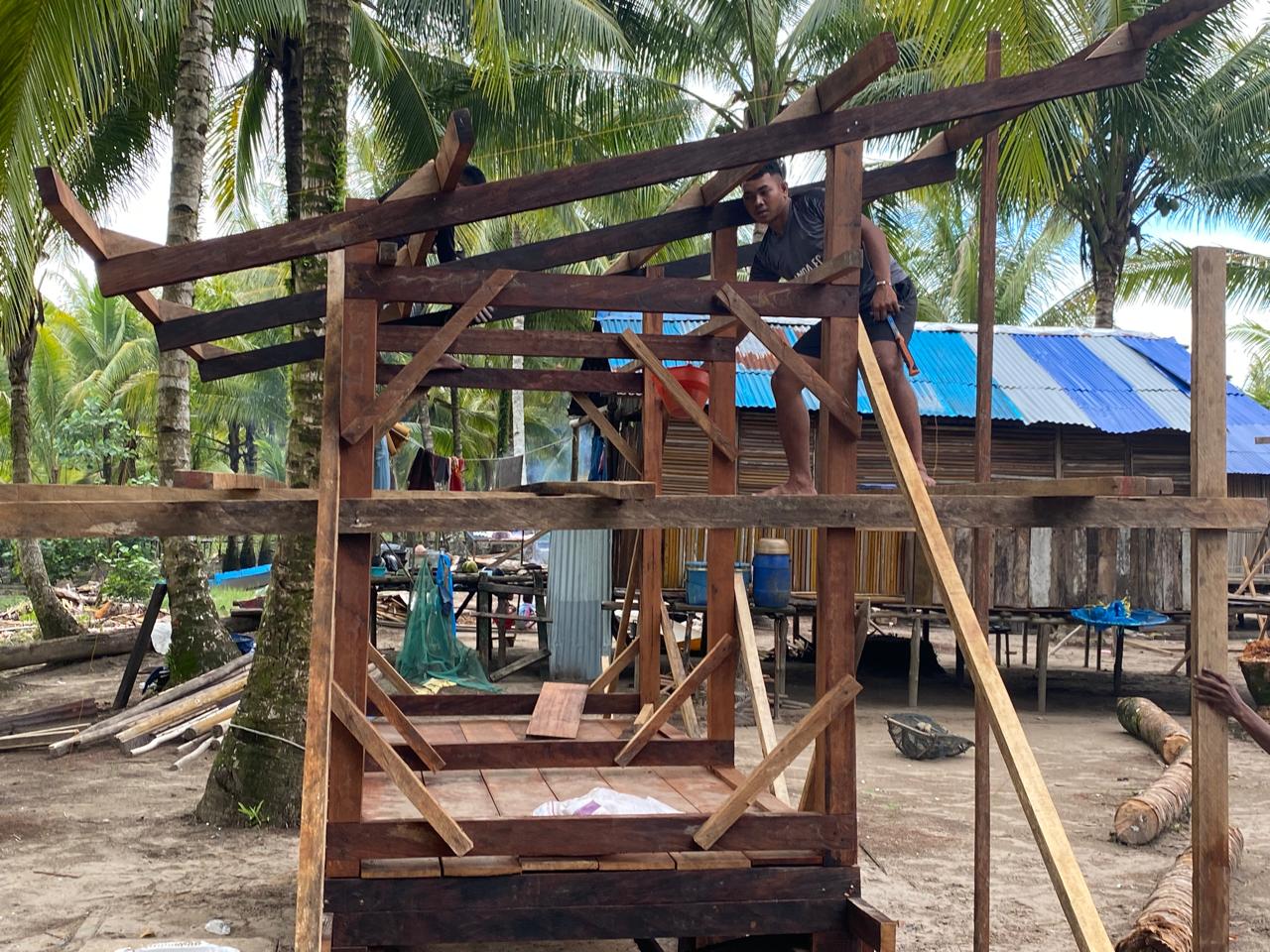 Progres Pembangunan MCK TMMD di Keakwa Capai 25 Persen