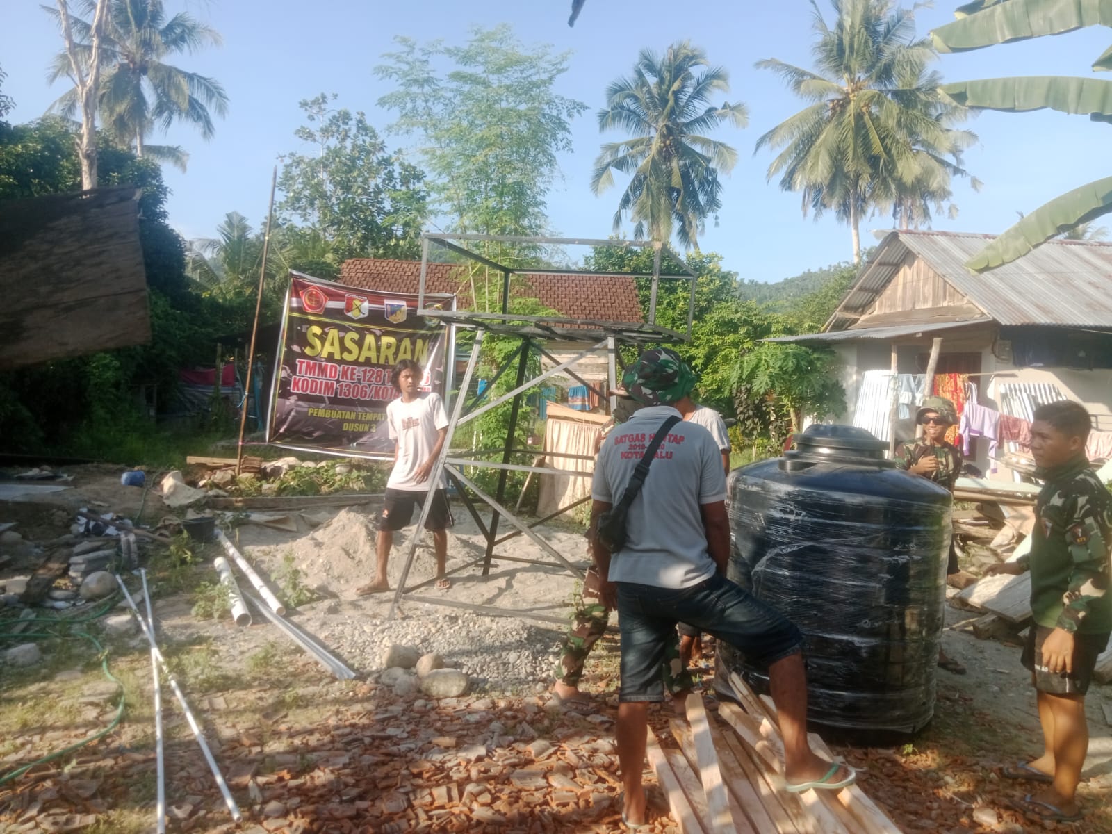 Program TMMD 128  Berlanjut, Pendirian Tandon Air Masuki Tahap Persiapan