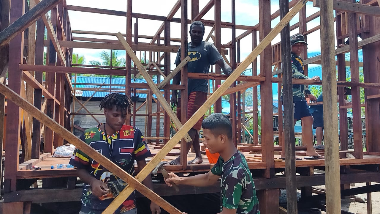 Pemasangan Dinding Dimulai, Progres Rumah TMMD Capai 30 Persen