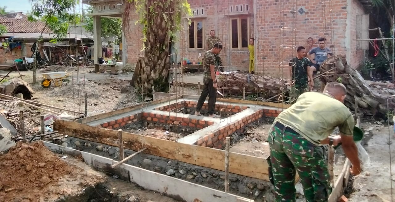 TMMD 128 Kodim 0405/Lahat Bangun MCK, Warga Lubuk Tampang Tak Perlu ke Sungai Lagi