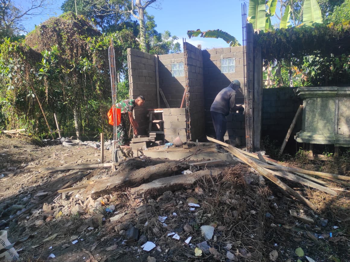 Pembangunan Fasilitas MCK TMMD Ke-129 Kodim 1626/Bangli Tunjukkan Kemajuan Signifikan