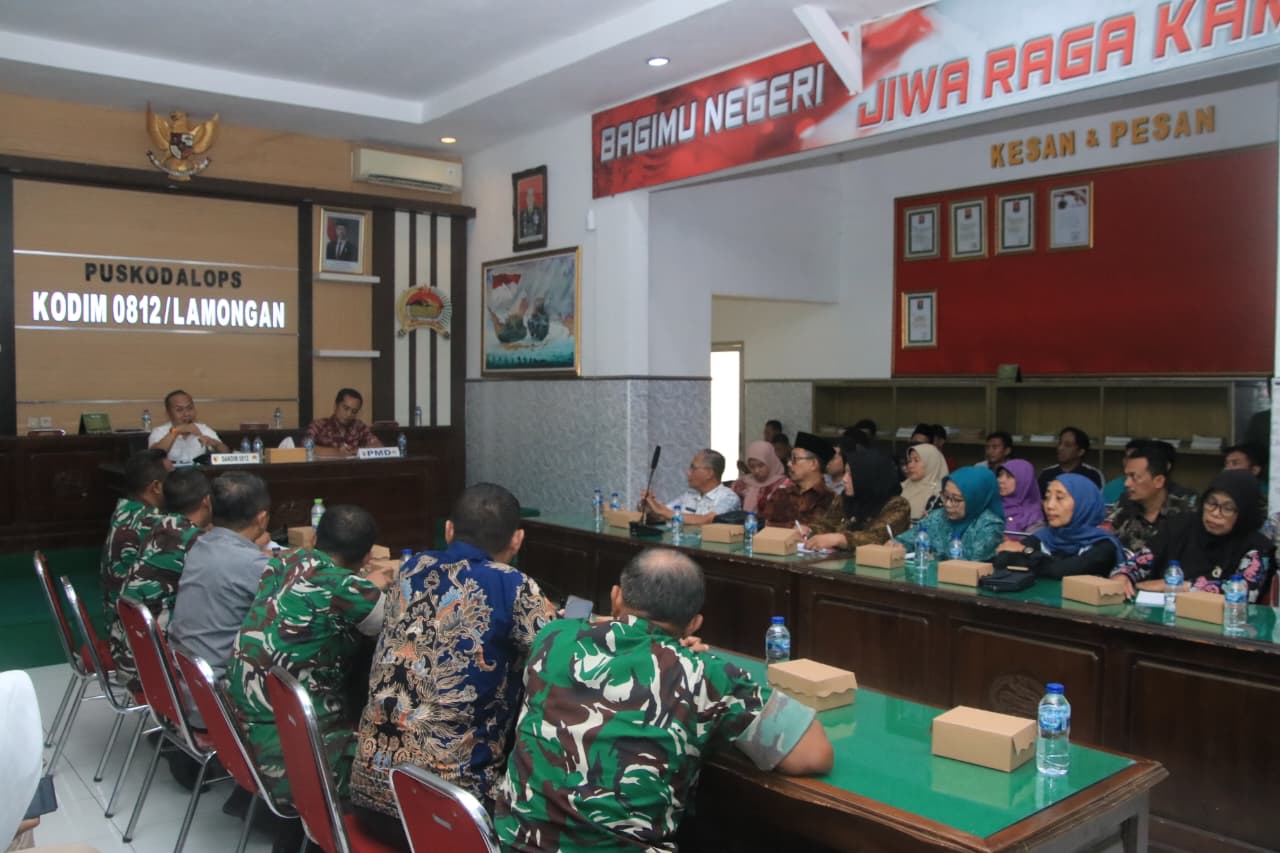 Jelang Pra TMMD ke-129, Dandim 0812/Lamongan Pimpin Rapat Koordinasi Lintas Sektor