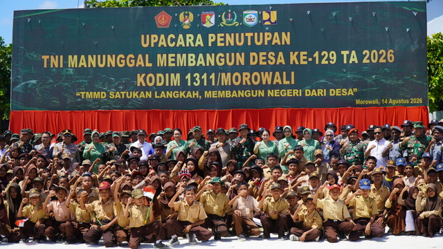 Penutupan Resmi TMMD Ke-129 oleh Pangdam XXIII/Palaka Wira di Morowali