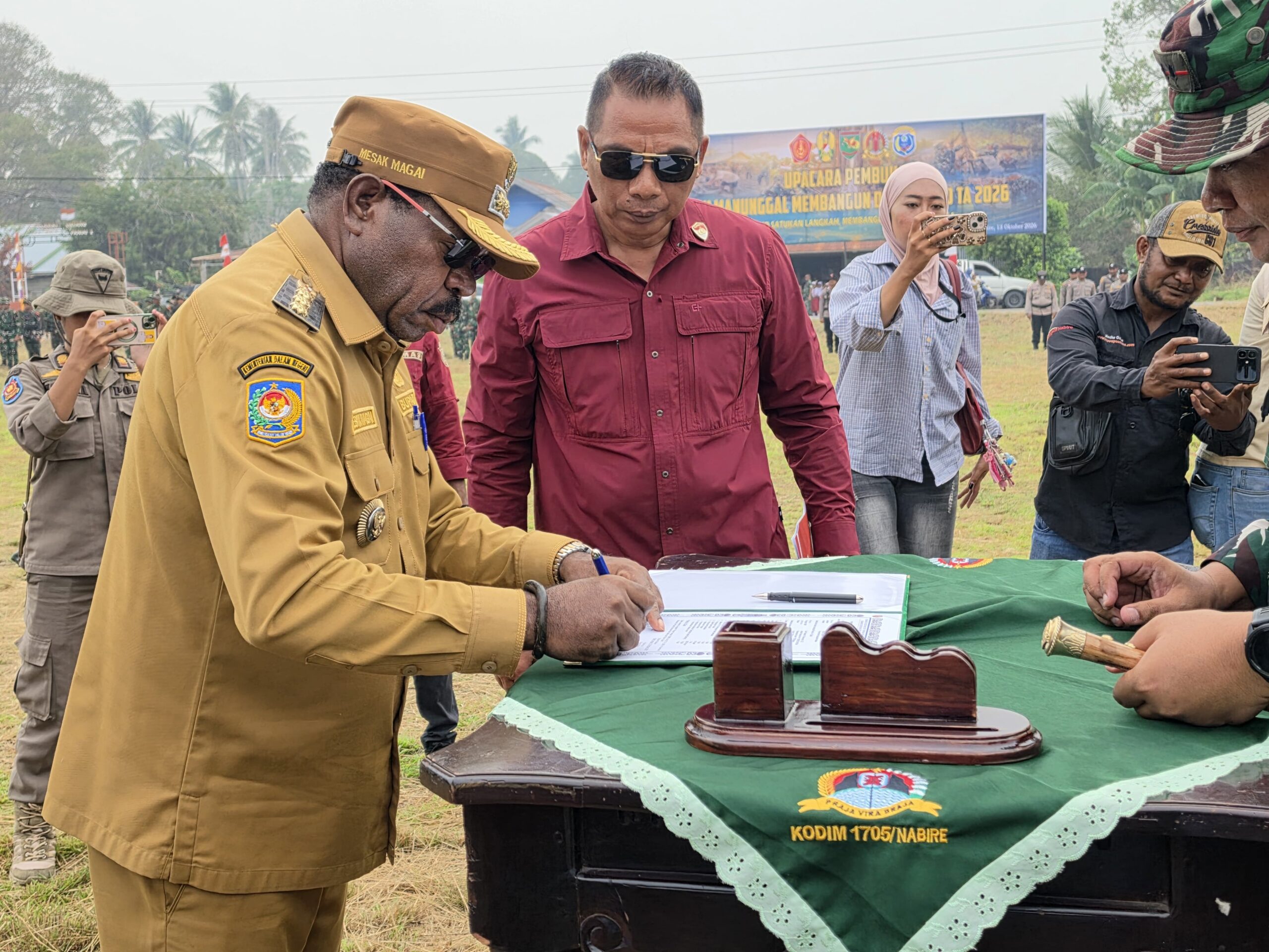 TMMD Ke-130 Resmi Bergulir di Nabire untuk Pembangunan Desa dan Infrastruktur