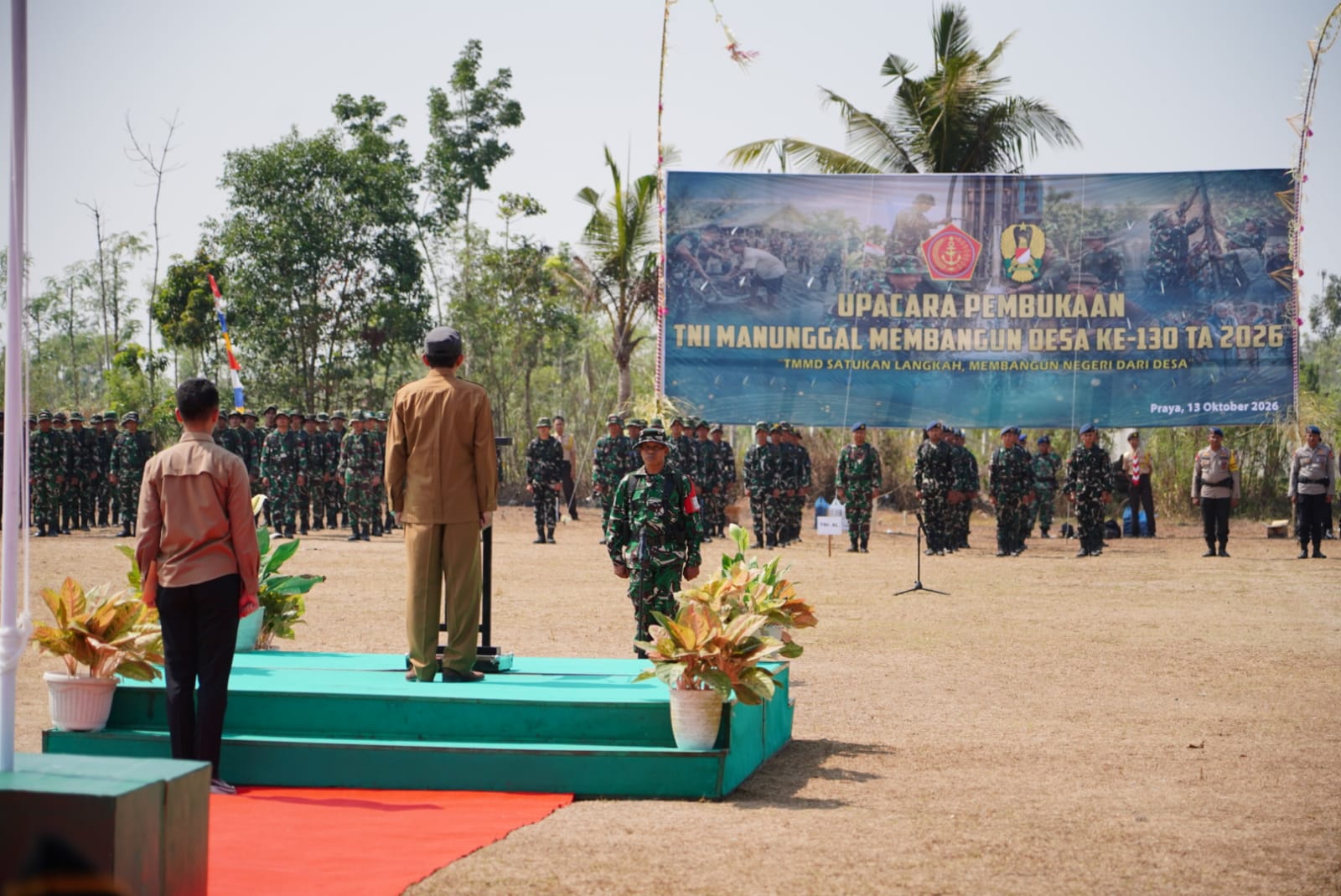 Bupati Lombok Tengah Resmikan TMMD ke-130 untuk Mendorong Pembangunan Desa
